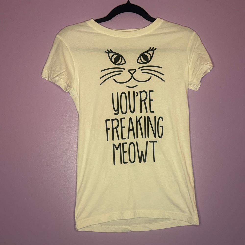 Cat-Themed white T-Shirt